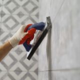 Black Grout For Tiles. Laying Ceramic Tiles. Tilers Fill The Spa