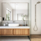 Modern Bathroom Interior stock photo - 3d render